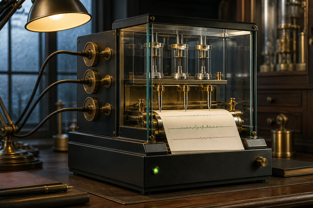 A precision machine compares three growth signals